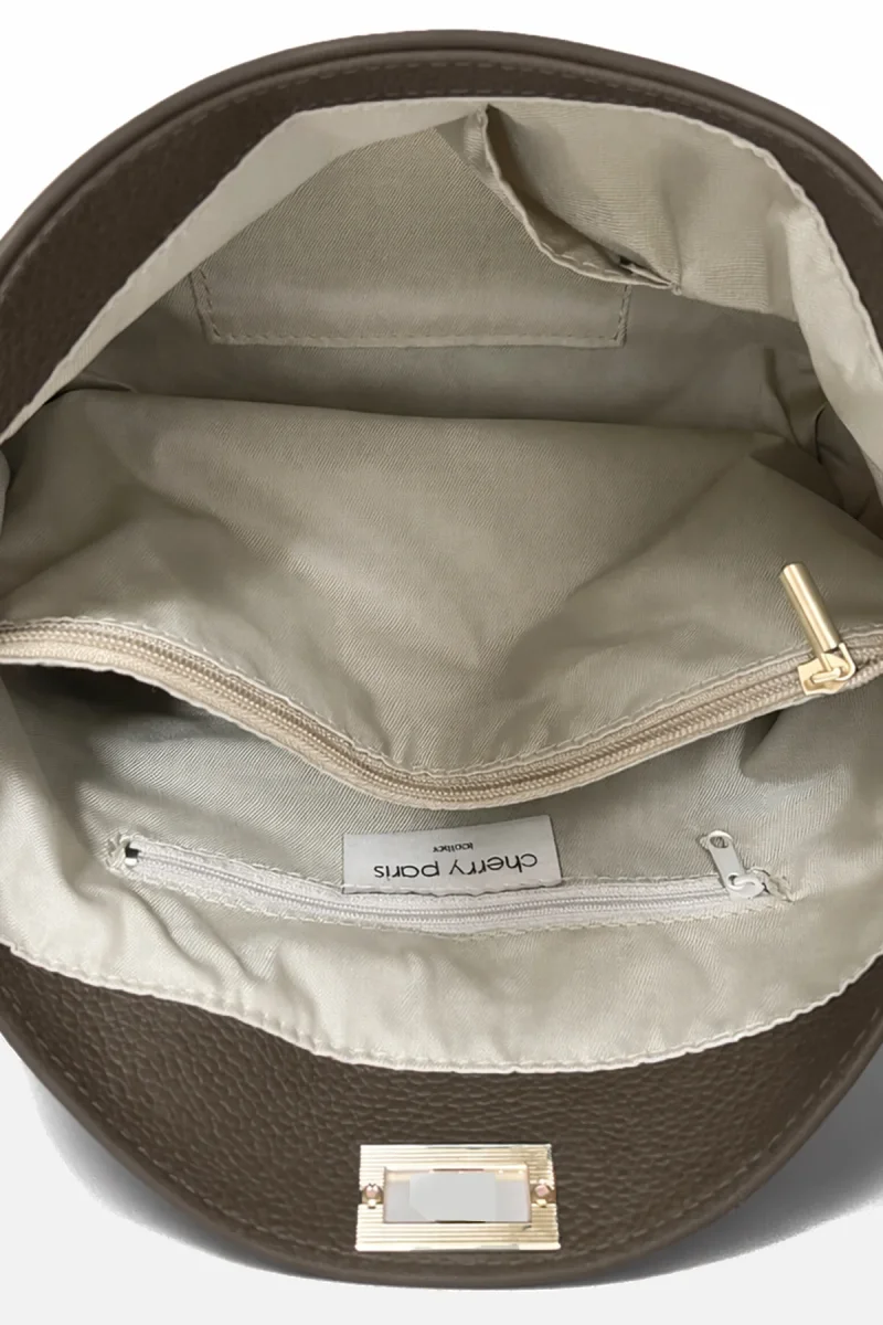 Sac PERLA SUÈDE - Taupe – Image 6