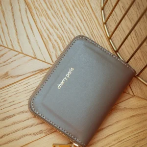 Porte-monnaie sac Box YUNA - Taupe foncé