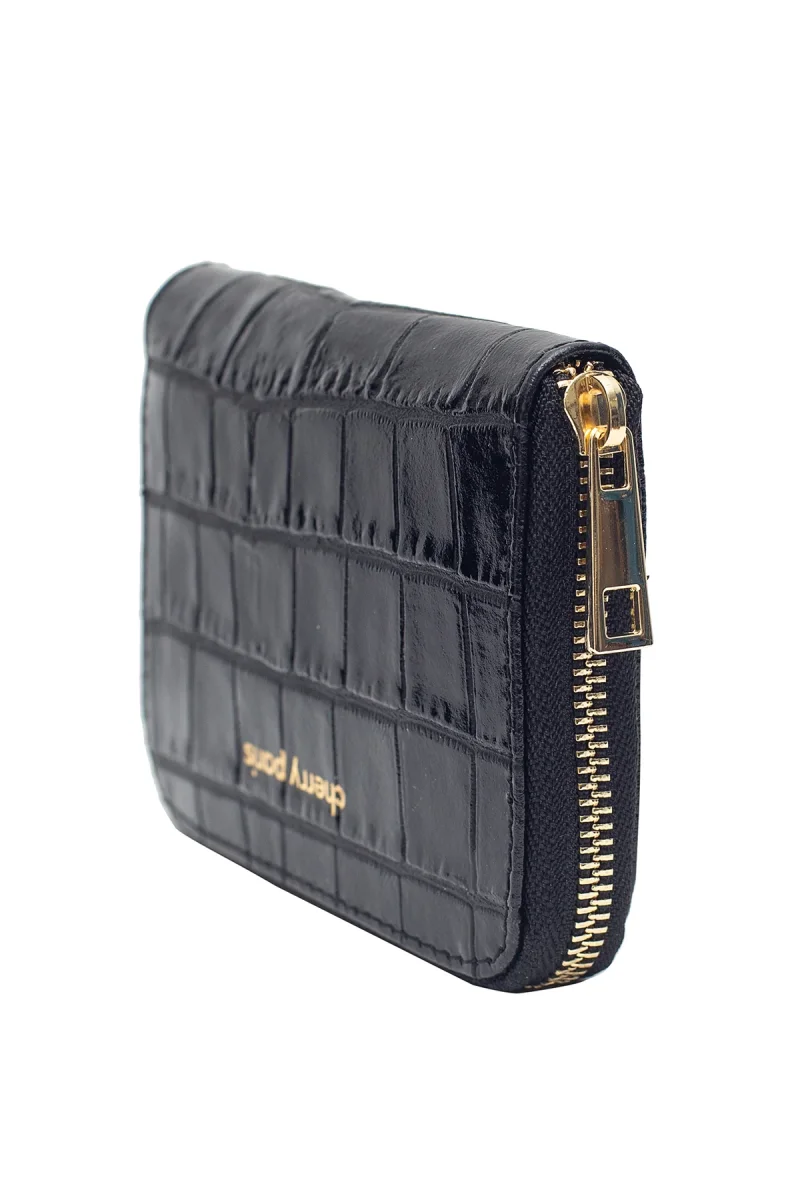 Porte-monnaie sac croco YUNA - Noir – Image 8