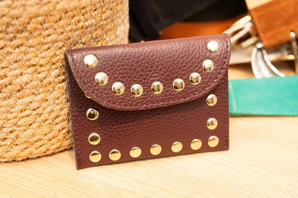 Porte-monnaie sac LEINA - Bordeaux – Image 3