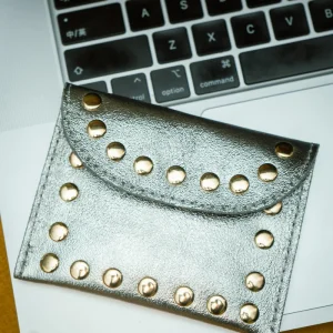 Porte-monnaie sac LEINA METAL - Argent