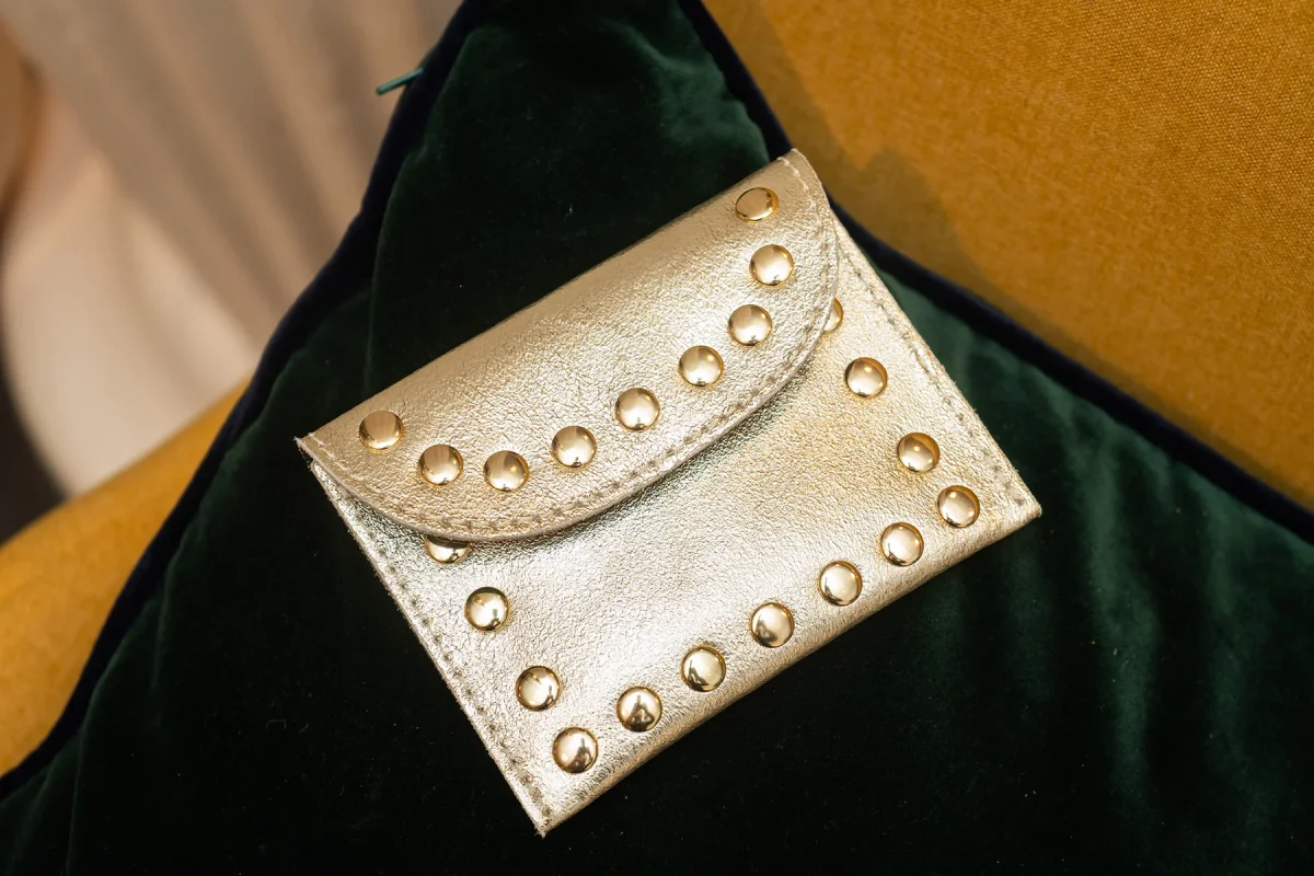 Porte-monnaie sac LEINA METAL - Doré – Image 4