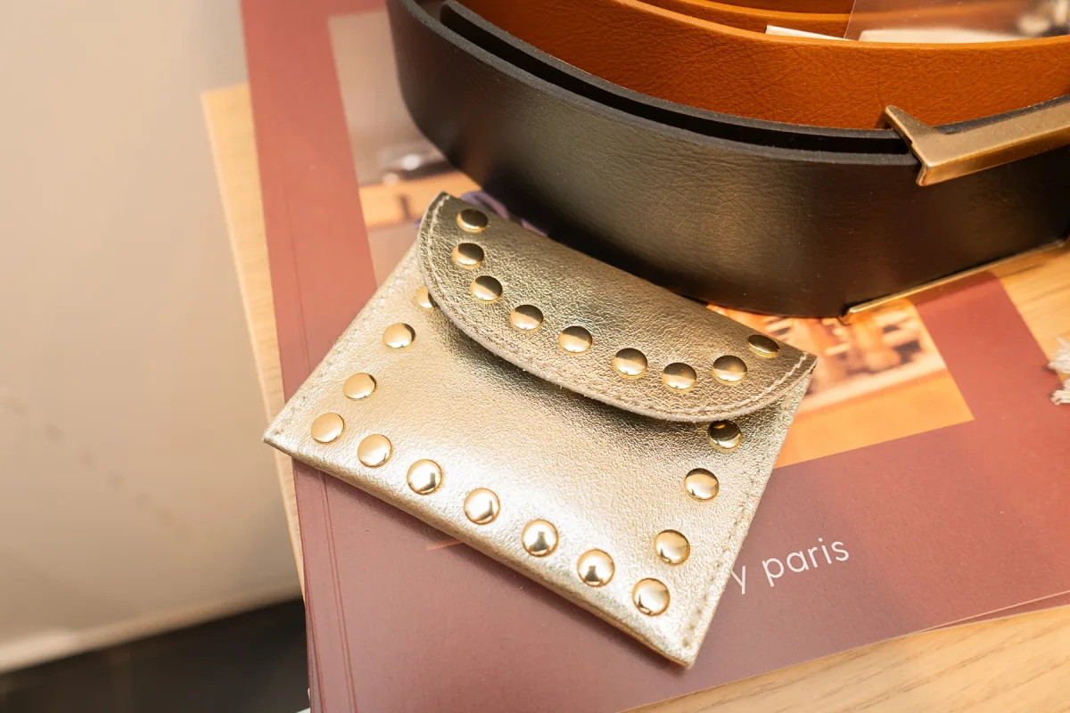 Porte-monnaie sac LEINA METAL - Doré – Image 5