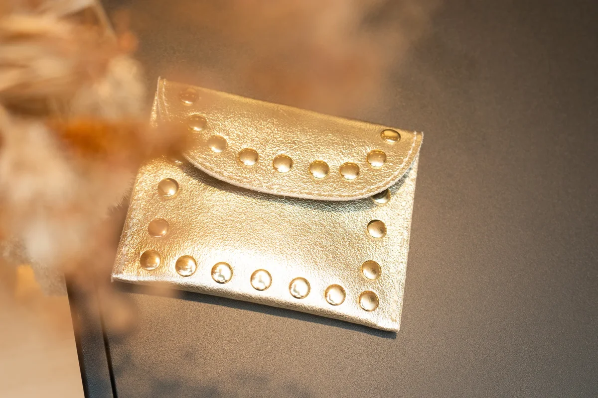 Porte-monnaie sac LEINA METAL - Doré – Image 3