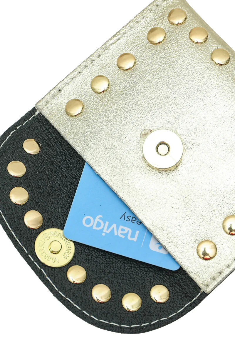 Porte-monnaie sac LEINA METAL - Doré – Image 8