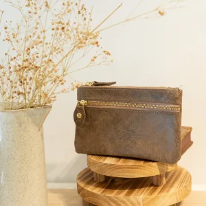 Sac Porte-monnaie Pochette DORIANE - Taupe