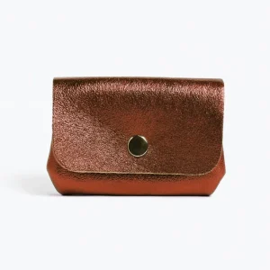 Porte-monnaie sac ASELLE MÉTAL - Bronze