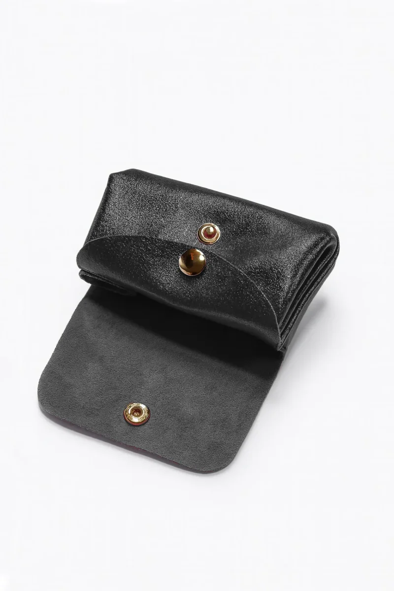 Porte-monnaie sac ASELLE MÉTAL - Noir métal – Image 4