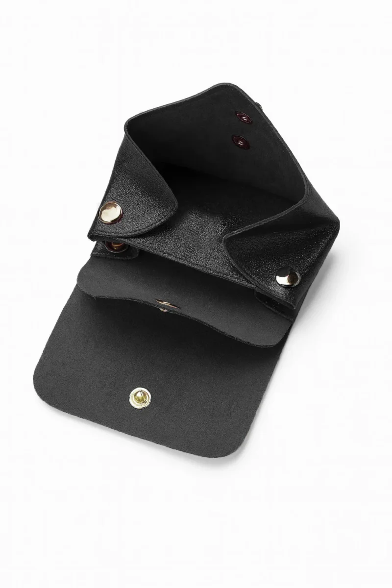 Porte-monnaie sac ASELLE MÉTAL - Noir métal – Image 5