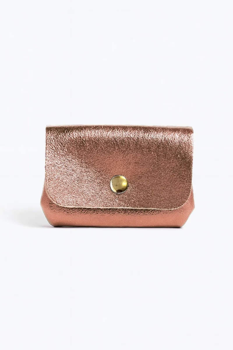 Porte-monnaie sac ASELLE MÉTAL - Rose métal – Image 2