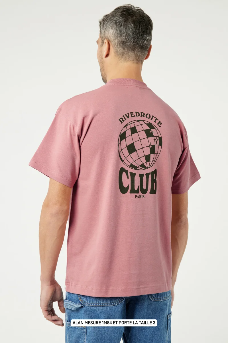 Pigalle le t-shirt Rivedroite Club - Coton recyclé Bois de Rose