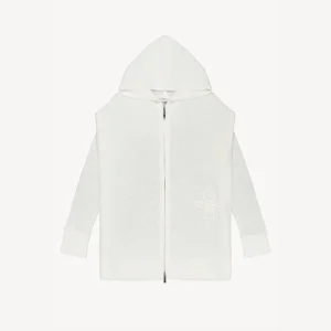 Gilet à capuche blanc optique