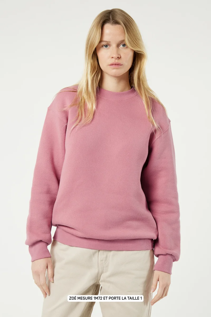 Belleville le sweat Rivedroite Club - Coton recyclé Bois de Rose – Image 3