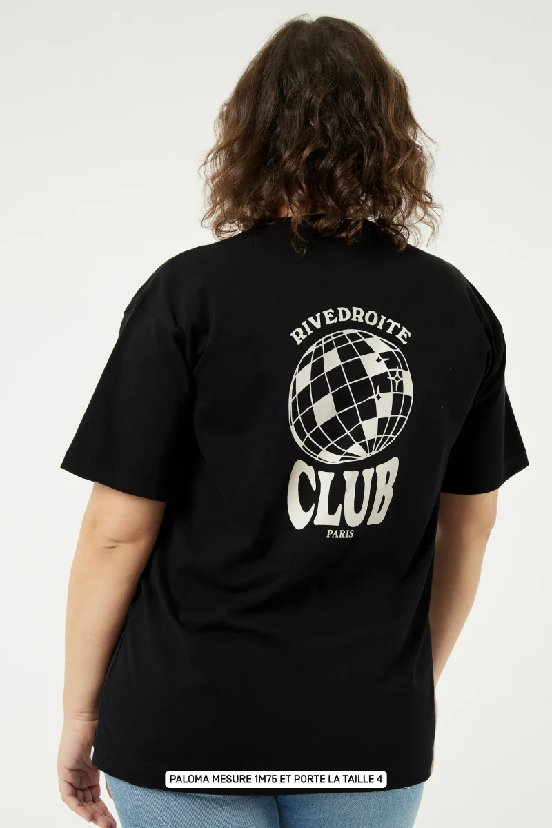 Pigalle le t-shirt Rivedroite Club - Coton recyclé Noir