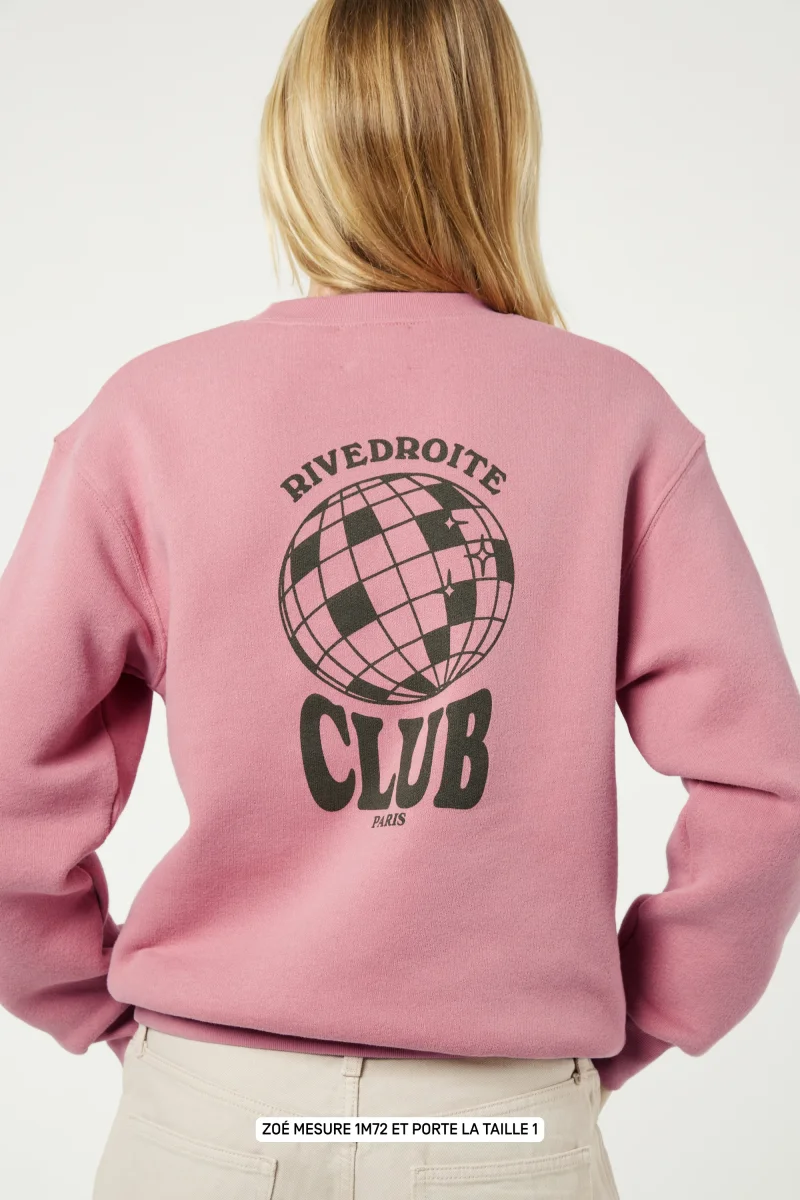Belleville le sweat Rivedroite Club - Coton recyclé Bois de Rose – Image 5