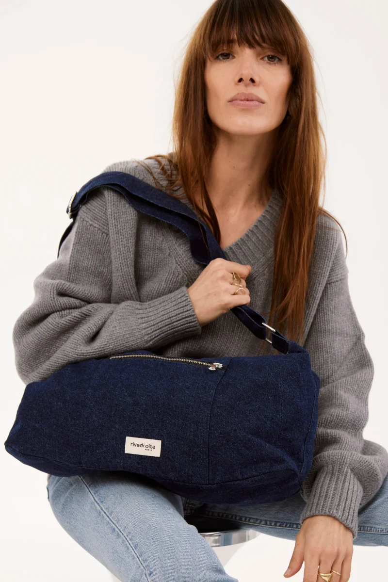 Charlot le sac Crossbody - Denim Brut recyclé