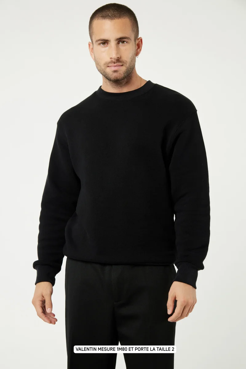 Belleville le sweat - Coton recyclé Noir – Image 4