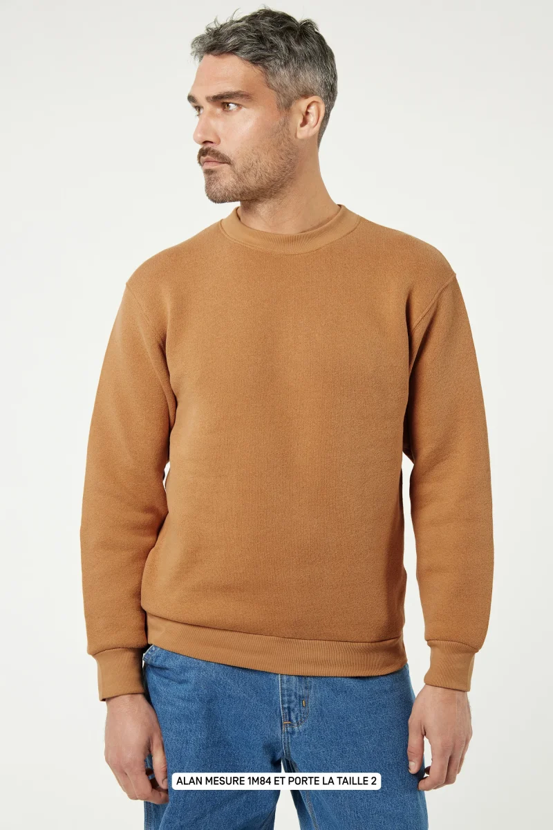 Belleville le sweat Paris is my hometown - Coton recyclé Camel – Image 4