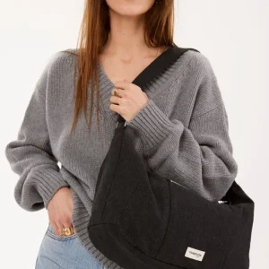 Charlot le sac Crossbody - Coton recyclé Noir