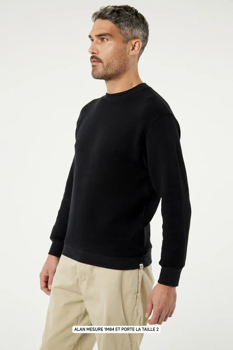 Belleville le sweat Paris is my hometown - Coton recyclé Noir – Image 3