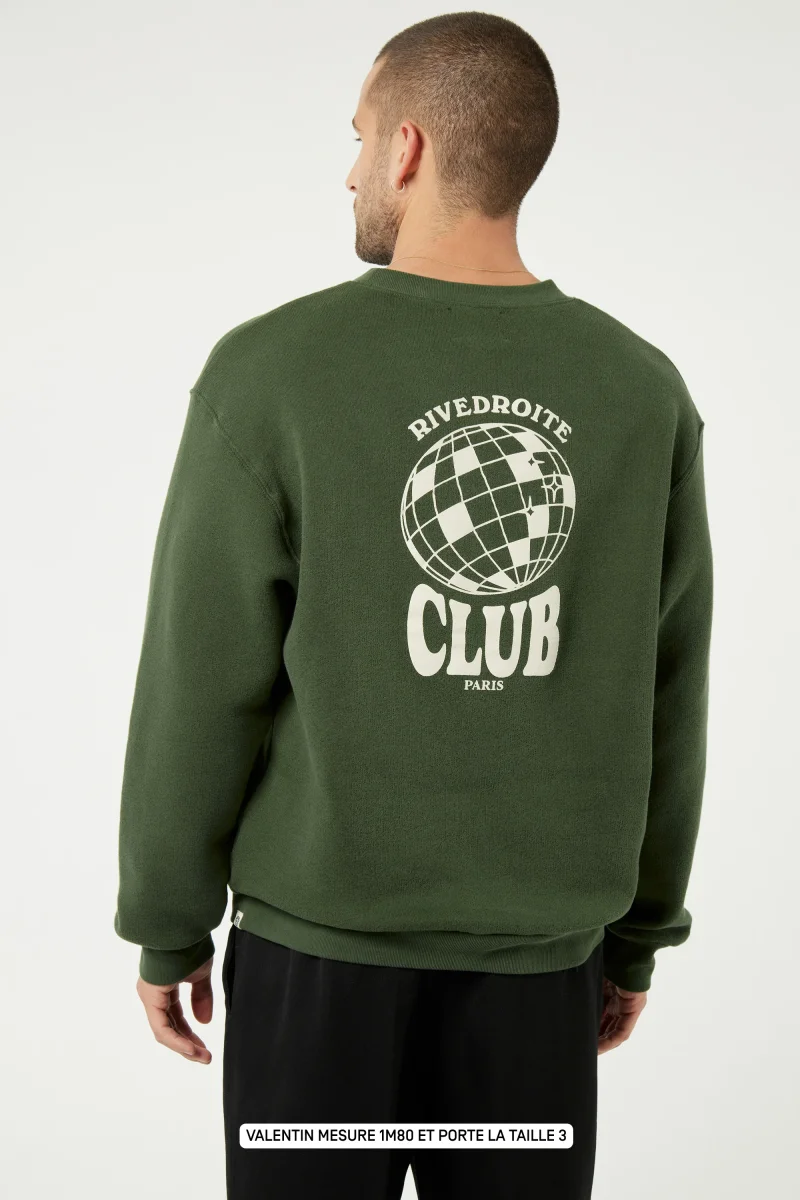 Belleville le sweat Rivedroite Club - Coton recyclé Kaki – Image 2