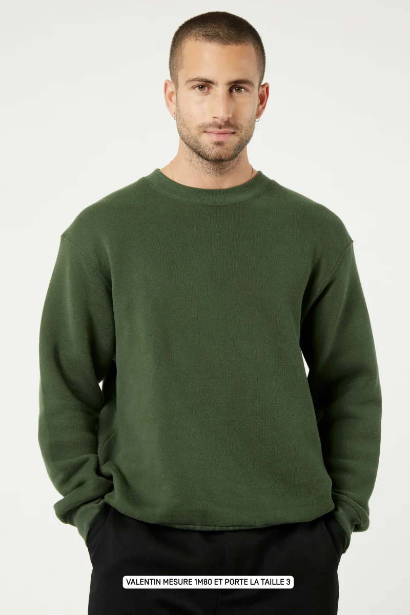 Belleville le sweat Rivedroite Club - Coton recyclé Kaki – Image 5