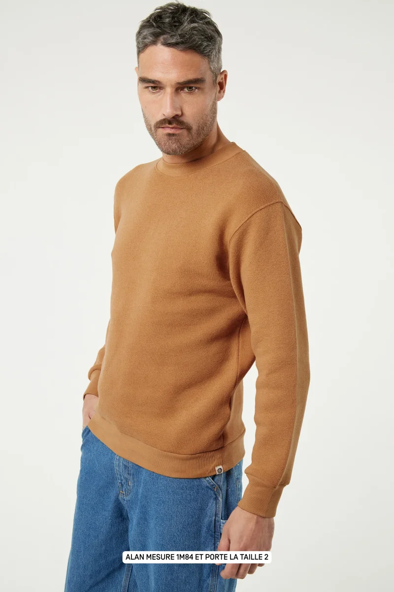 Belleville le sweat Paris is my hometown - Coton recyclé Camel – Image 5