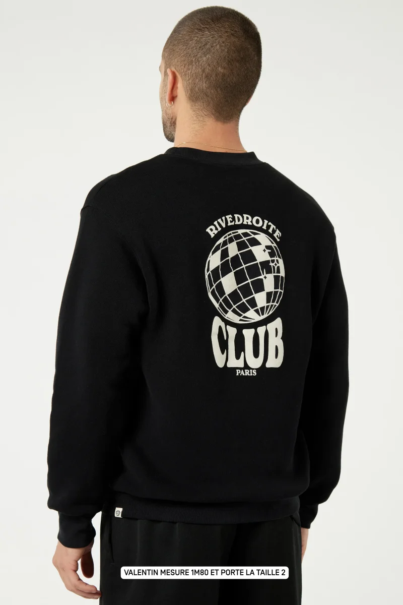 Belleville le sweat Rivedroite Club - Coton recyclé Noir – Image 2