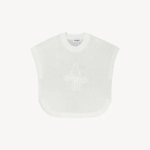 Pancho blanc optique avec logo brodé