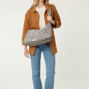 Charlot le sac Crossbody - Polycoton recyclé Léopard Gris