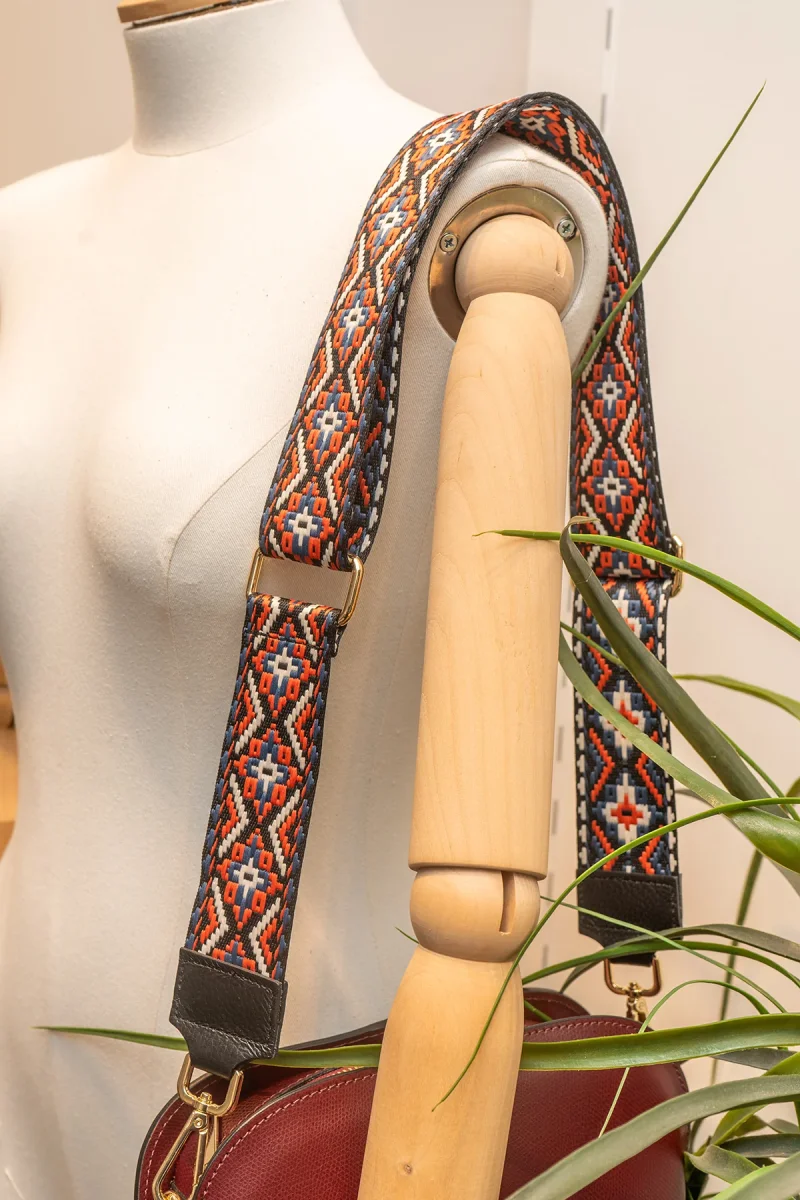 Sangle Sac CLOTHILDE - Noir/Rouille – Image 3