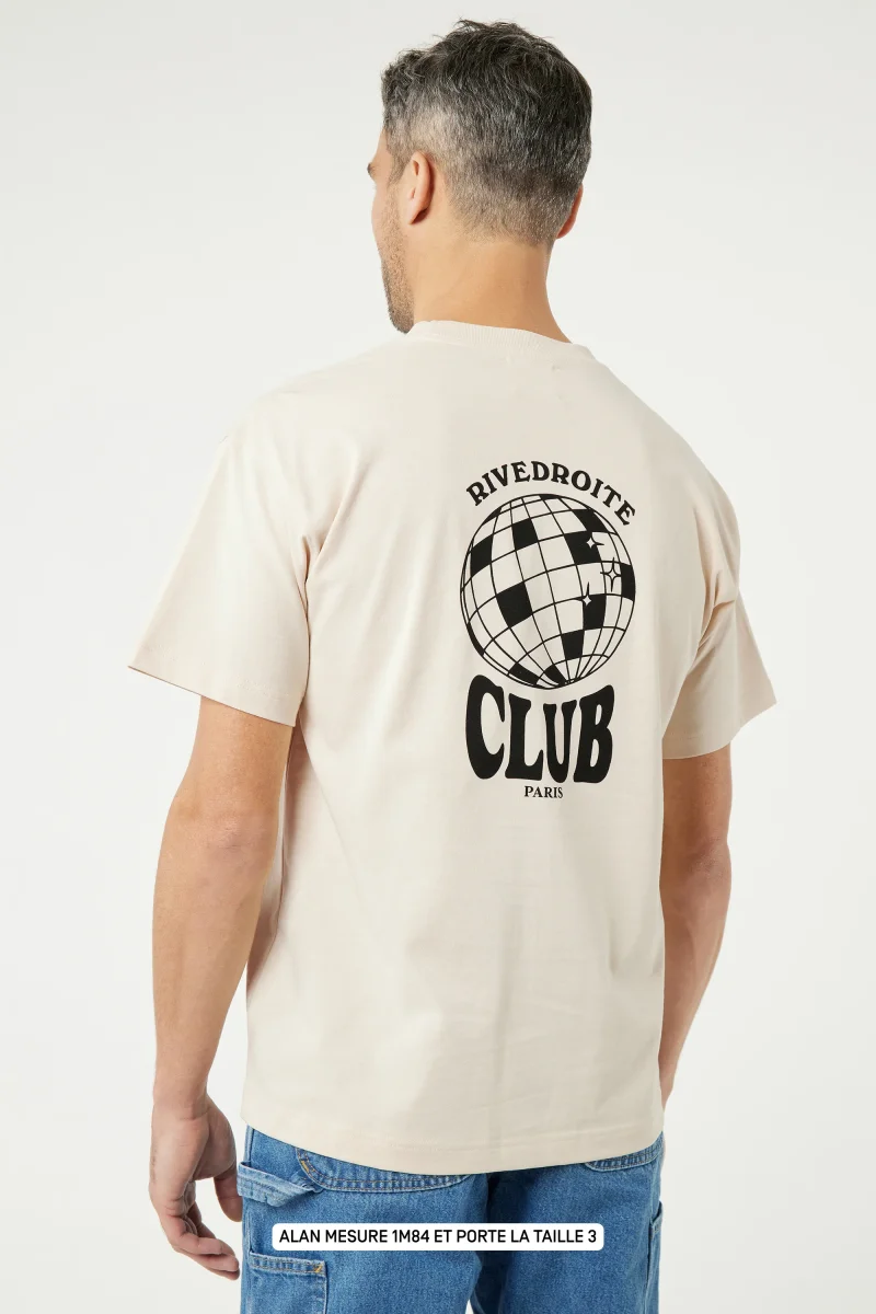 Pigalle le t-shirt Rivedroite Club - Coton recyclé Ecru