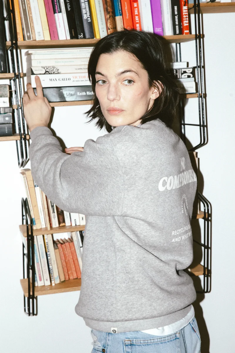 Belleville le sweat No Compromise - Coton recyclé Gris Chiné – Image 5