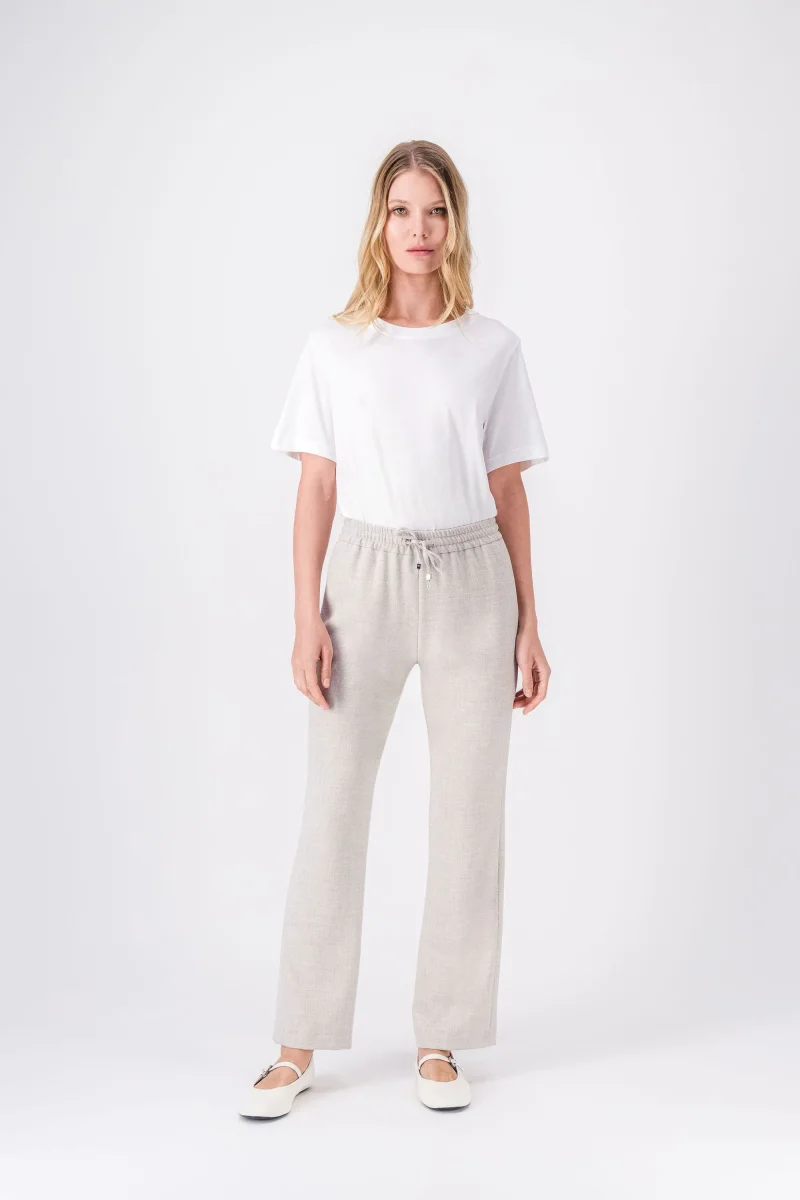 Pantalon droit beton avec taille ajustable – Image 3