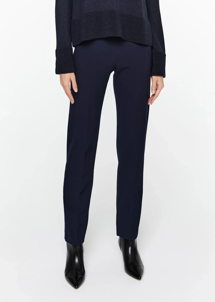 Pantalon droit à plis marine – Image 5