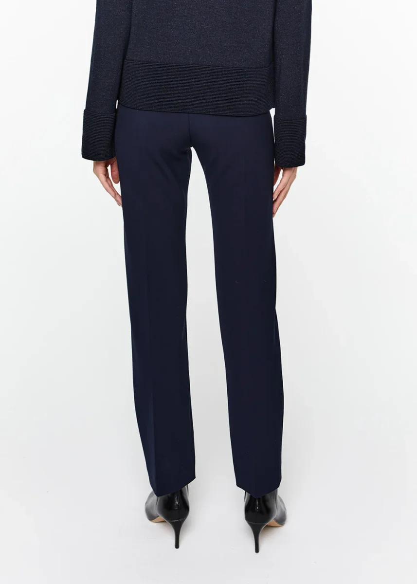 Pantalon droit à plis marine – Image 6