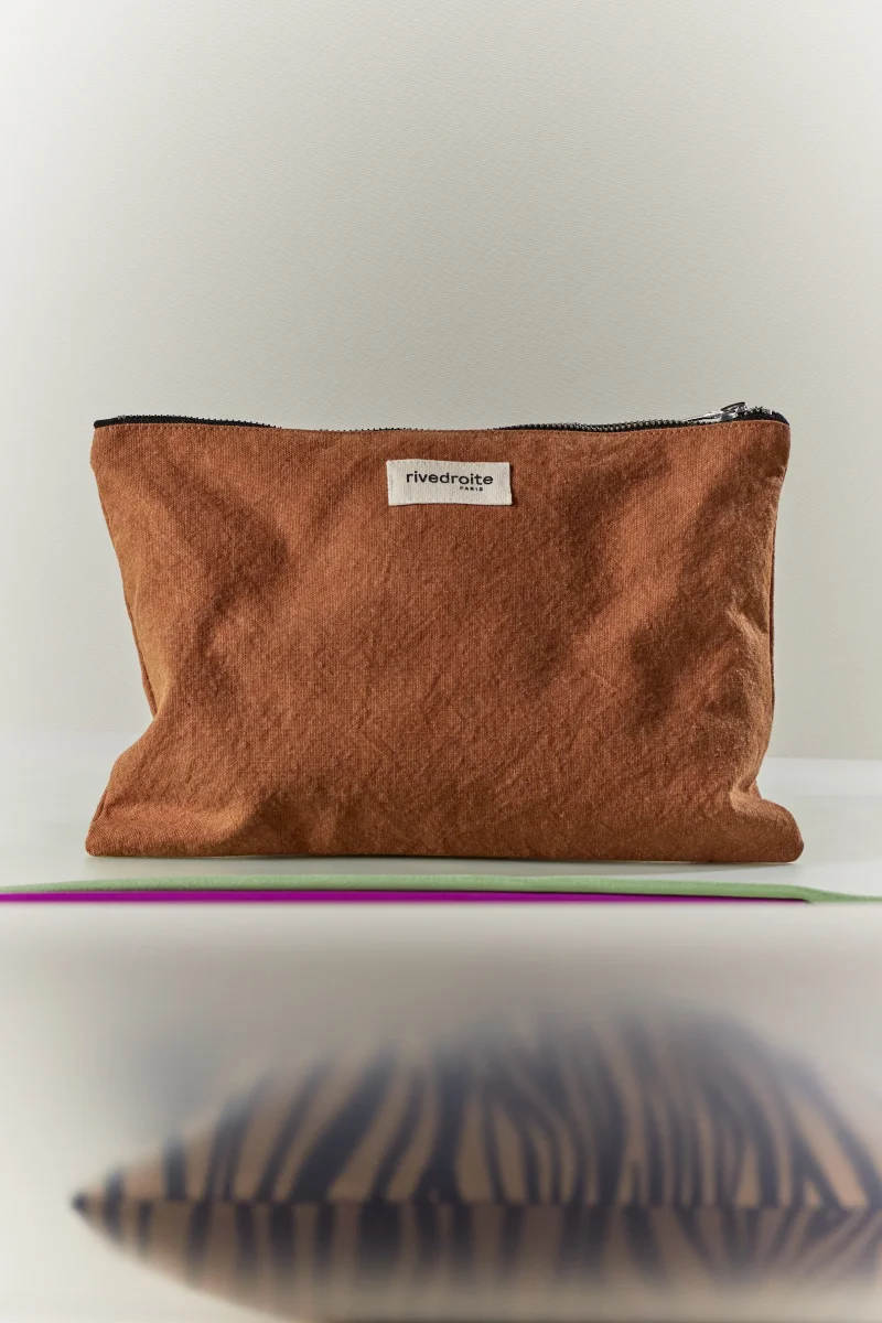 Barbette Medium la pochette - Coton recyclé camel – Image 2