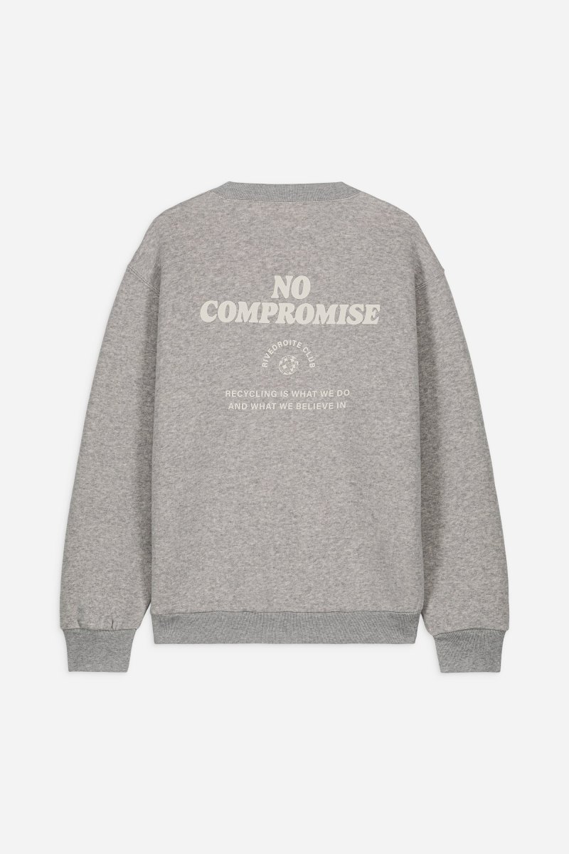 Belleville le sweat No Compromise - Coton recyclé Gris Chiné – Image 7
