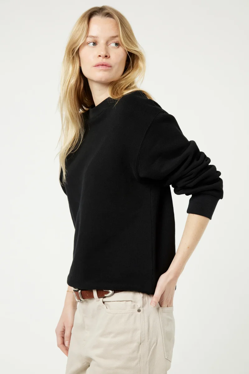 Belleville le sweat - Coton recyclé Noir