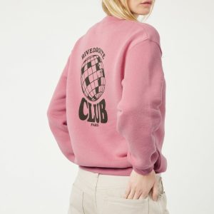 Belleville le sweat Rivedroite Club - Coton recyclé Bois de Rose