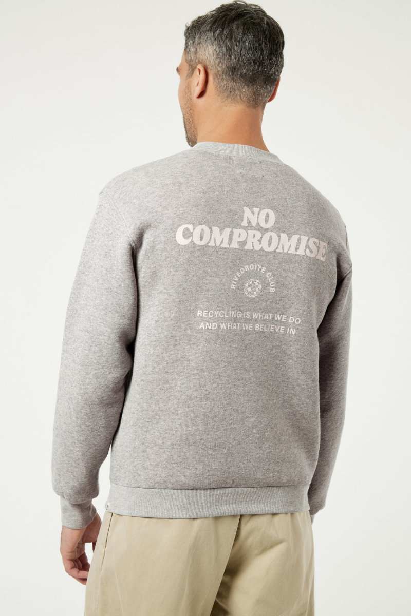 Belleville le sweat No Compromise - Coton recyclé Gris Chiné – Image 2