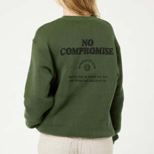 Belleville le sweat No Compromise - Coton recyclé Kaki