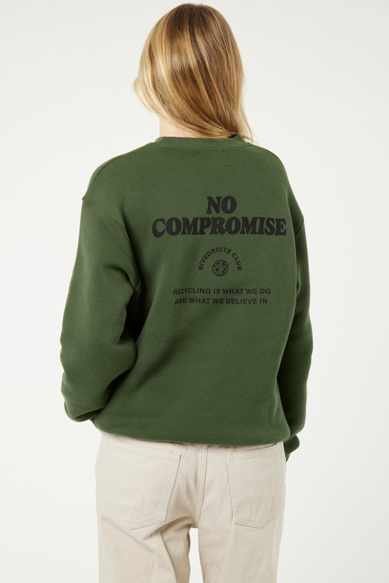 Belleville le sweat No Compromise - Coton recyclé Kaki