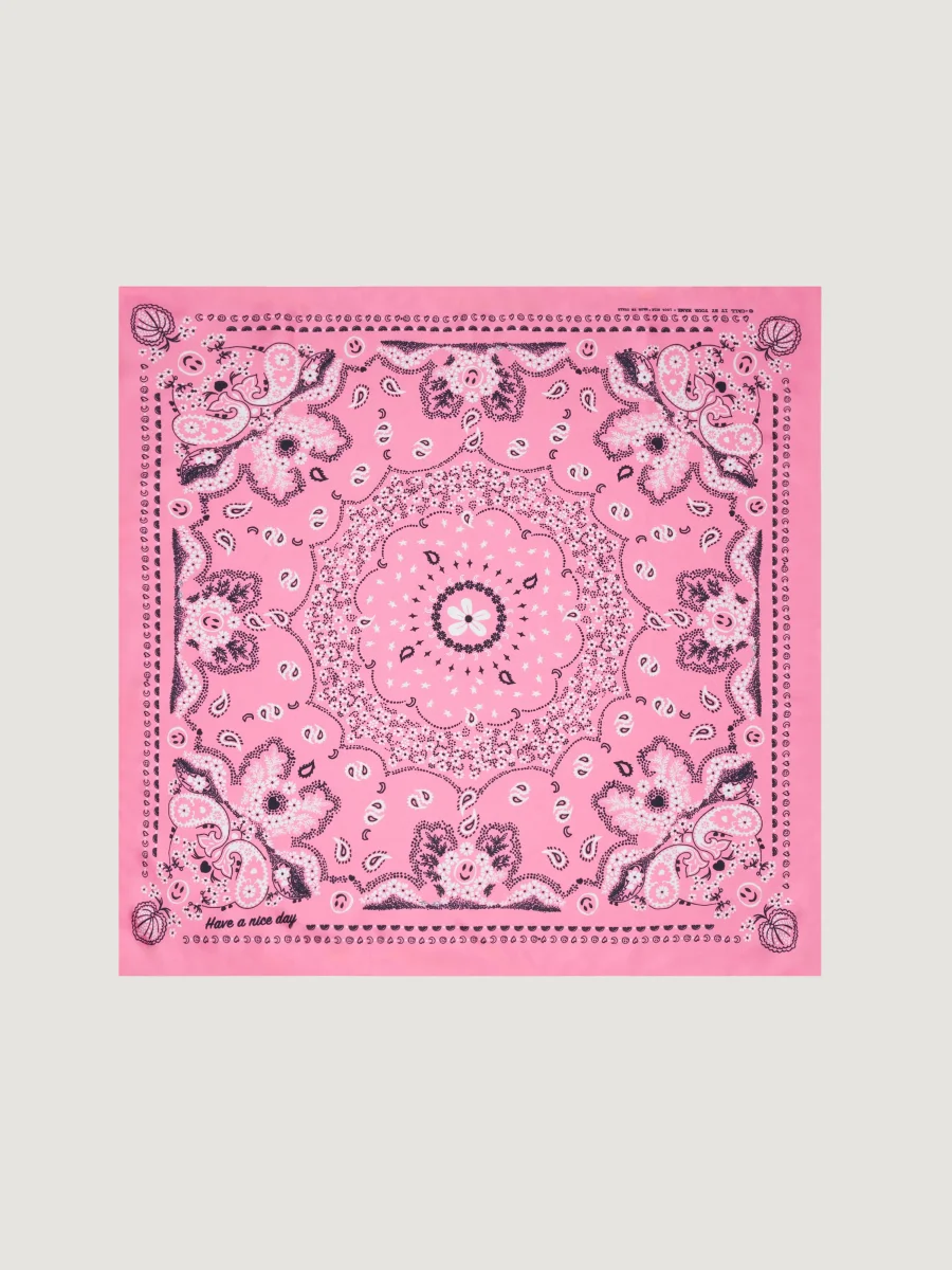 Bandana Classique en Soie - ROSE - Petit Modèle