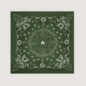 Bandana Classique en Soie - VERT BOUTEILLE - Petit Modèle