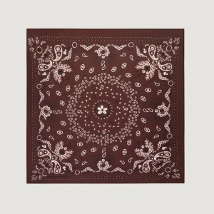 Bandana Classique en Soie - MARRON - Petit Modèle