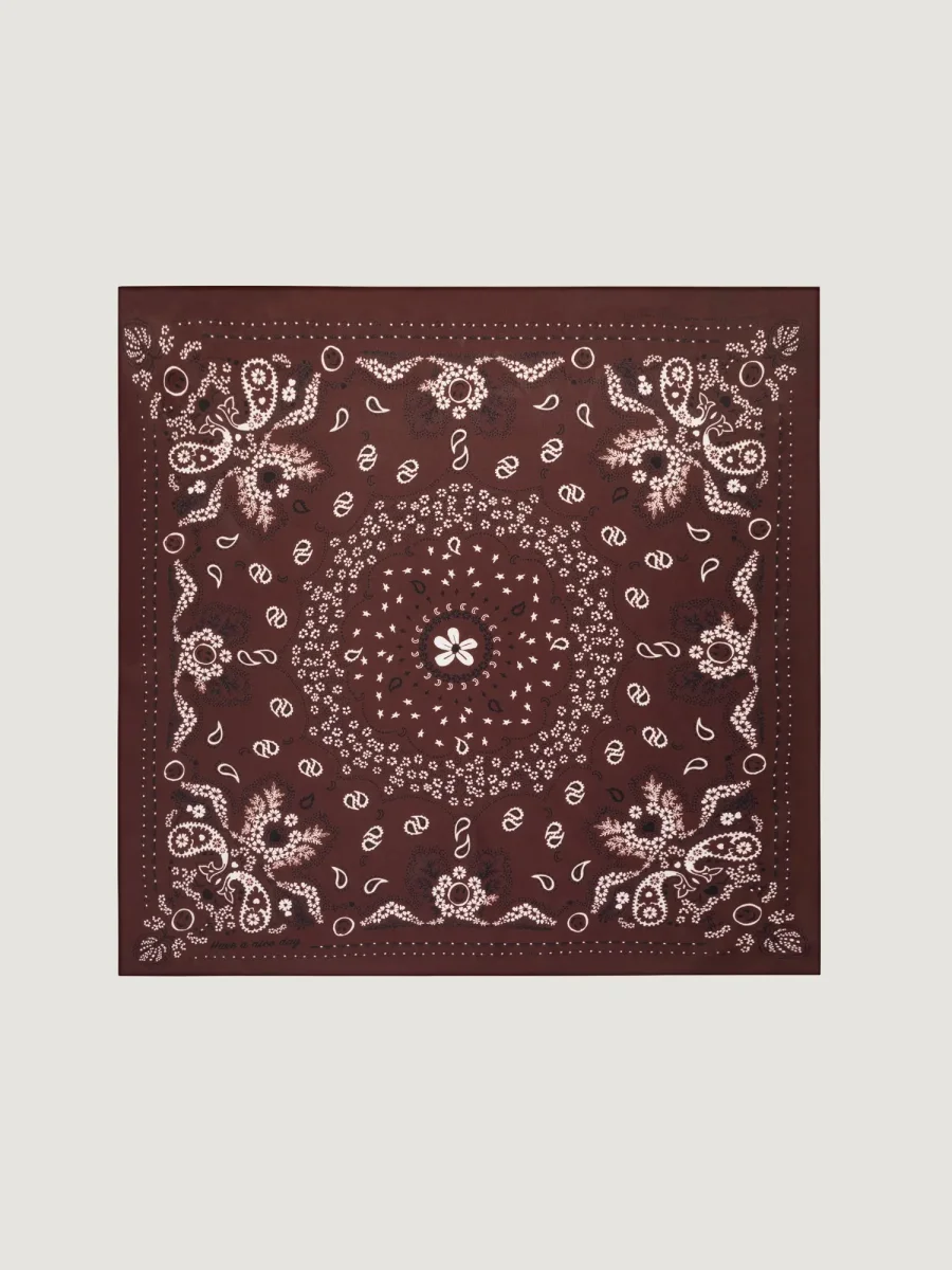 Bandana Classique en Soie - MARRON - Petit Modèle
