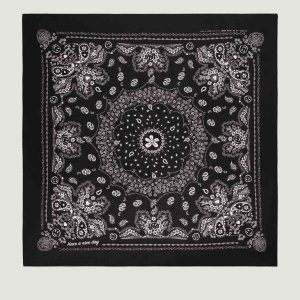 Bandana Classique en Soie - BLACK - Grand Modèle