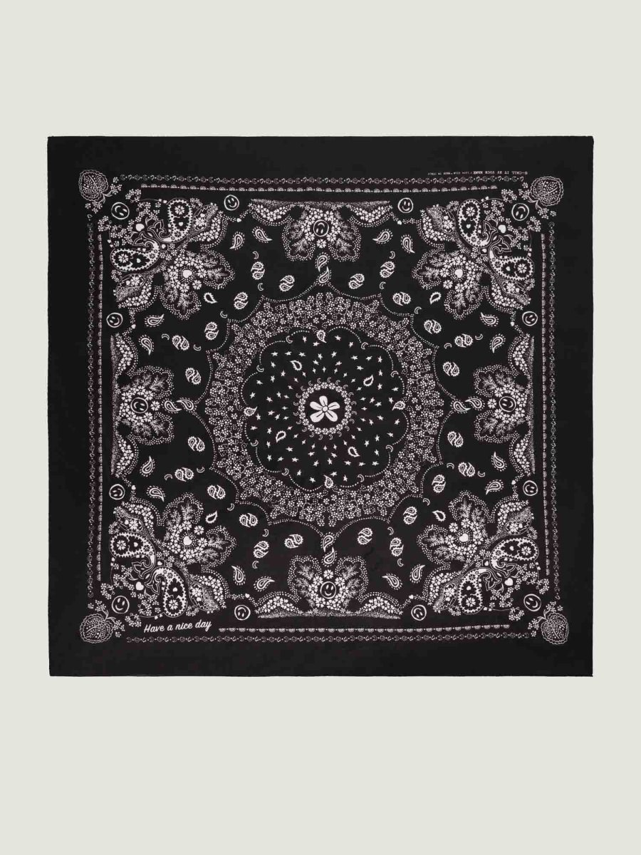 Bandana Classique en Soie - BLACK - Grand Modèle – Image 2