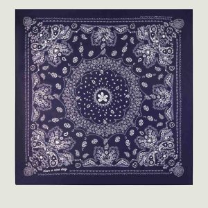 Bandana Classique en Soie - NAVY - Grand Modèle